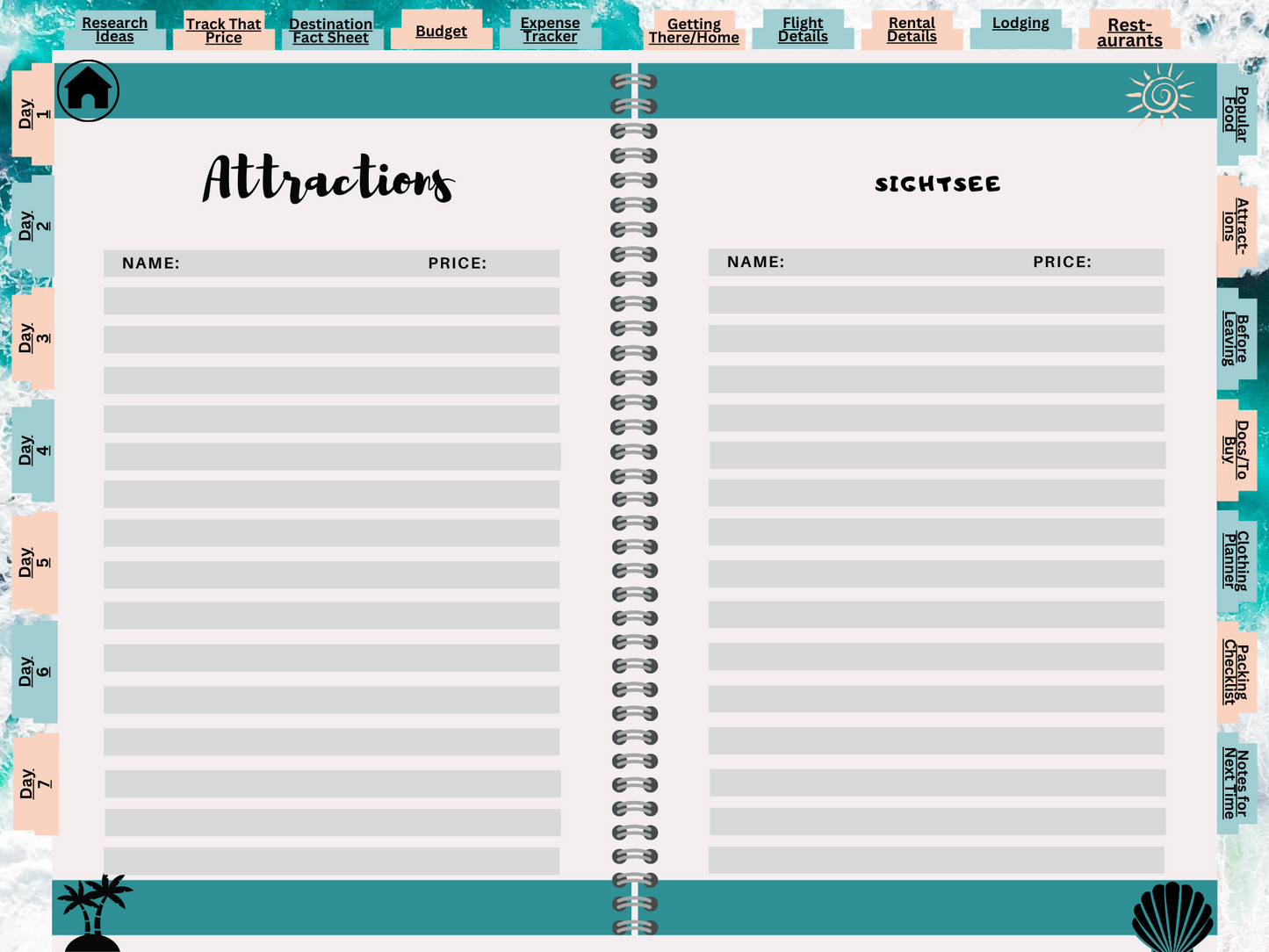 Digital Travel Planner & Journal: Wander Without Worry