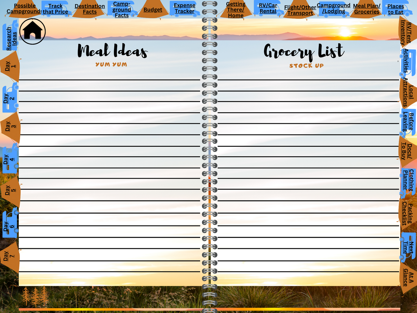 Digital Camping Travel Planner: Unplug to Reconnect