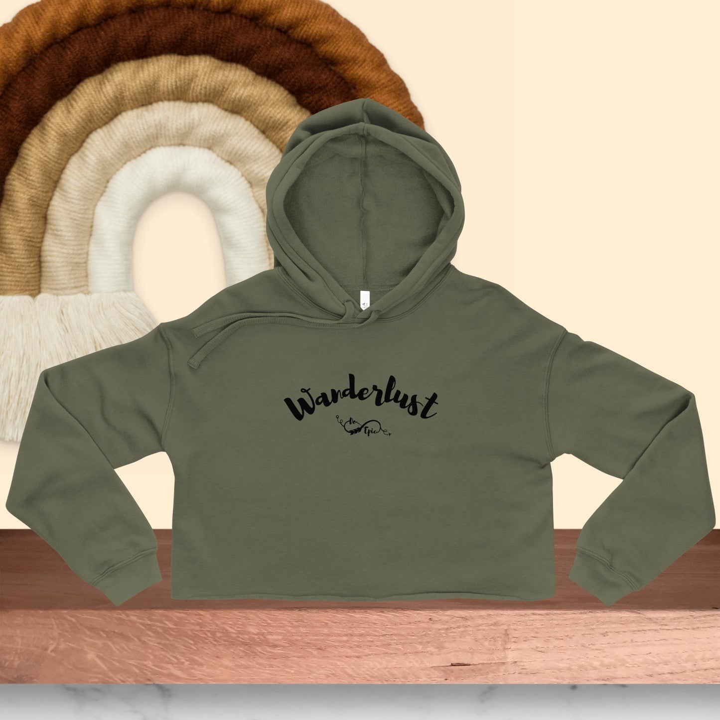 Crop Hoodie: Wanderlust Coziness