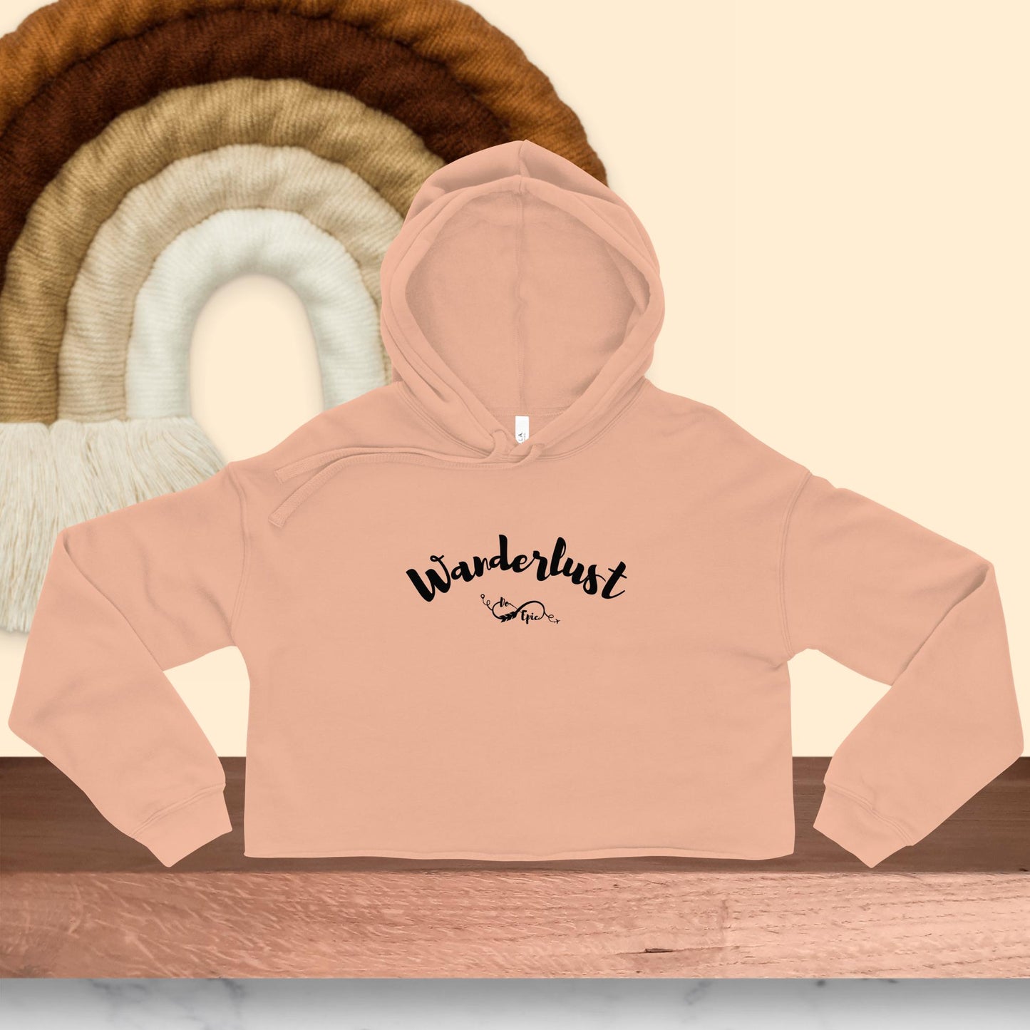 Crop Hoodie: Wanderlust Coziness